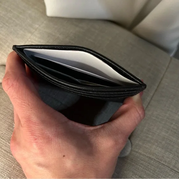 NWT Kate Spade Black Glitter Card Holder - Picture 6 of 6